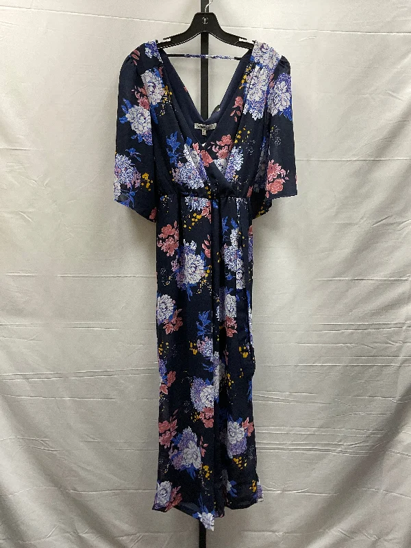 women's jumpsuits for weddingsFloral Print Jumpsuit Bailey Blue, Size S