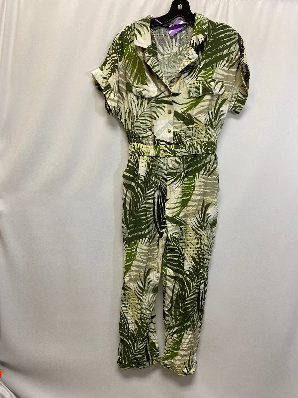 women's jumpsuits with rufflesGreen  Jumpsuit Zara, Size Xs