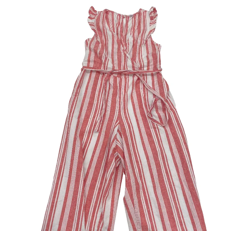 women's jumpsuits for cozy daysRed & White Jumpsuit Old Navy, Size L