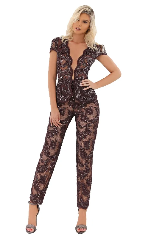 women's elegant jumpsuitsTarik Ediz 93937CL Jumpsuit