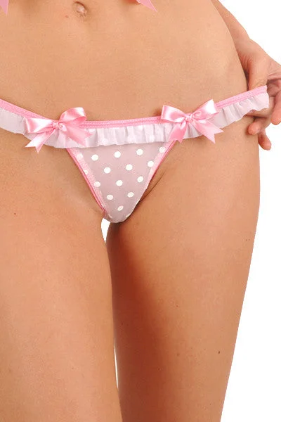 Racerback Sports BrasCréme Chantilly Peek-A-Butt Thong