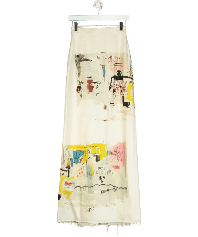 women's spring mini skirtsH&M Studio Beige Denim Skirt / Light Beige/basquiat UK XS