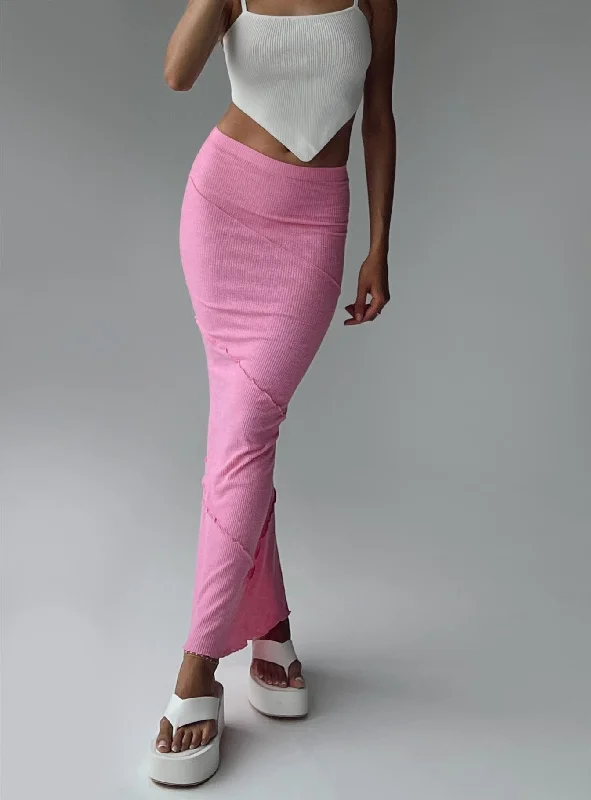 women's elegant skater skirtsOscar Maxi Skirt Hot Pink