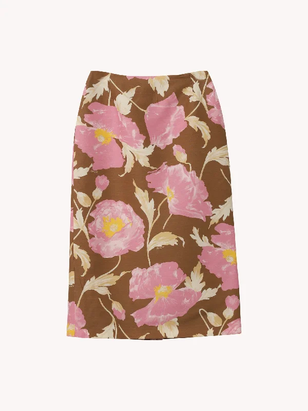 women's woven A-line skirts for summerPRINTED PENCIL SKIRT