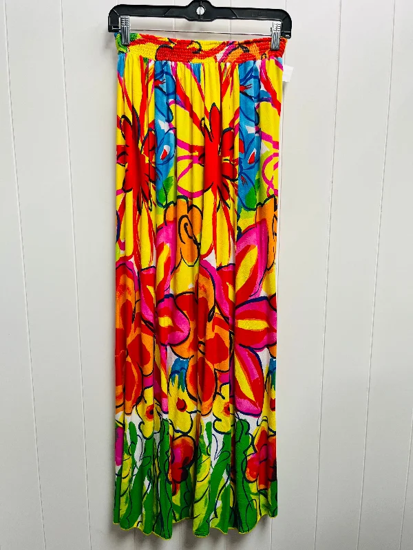 women's designer floral skirtsSkirt Maxi By jams world In Blue & Yellow, Size: Xl