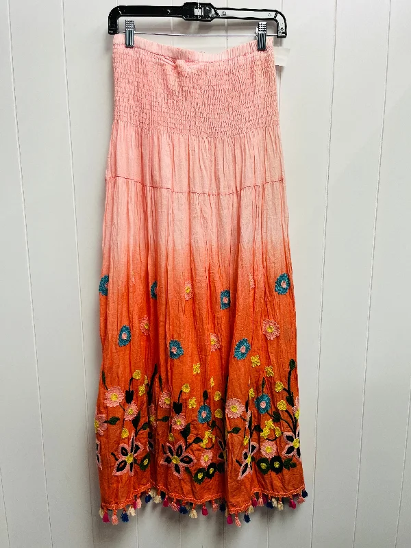 women's travel-friendly cocktail skirtsSkirt Maxi By m&m In Orange, Size: S