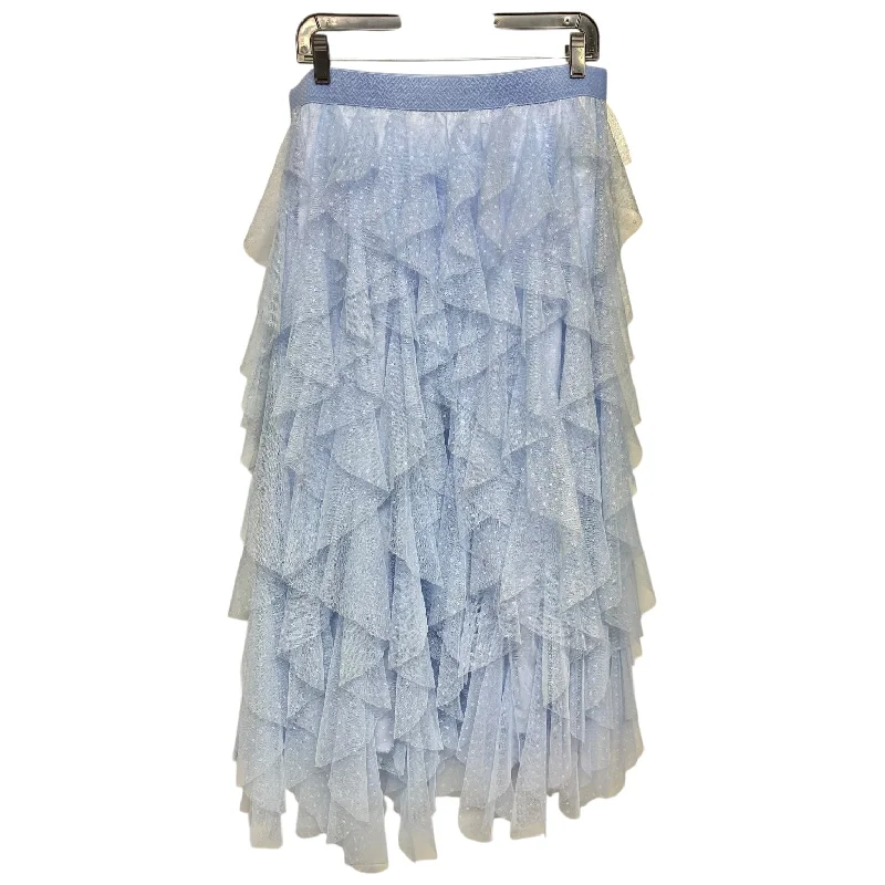 women's tiered skirtsSkirt Midi By Anthropologie In Blue, Size: M