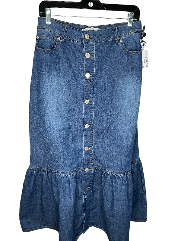 women's high-waisted skirtsSkirt Midi By Cato In Blue Denim, Size: 8