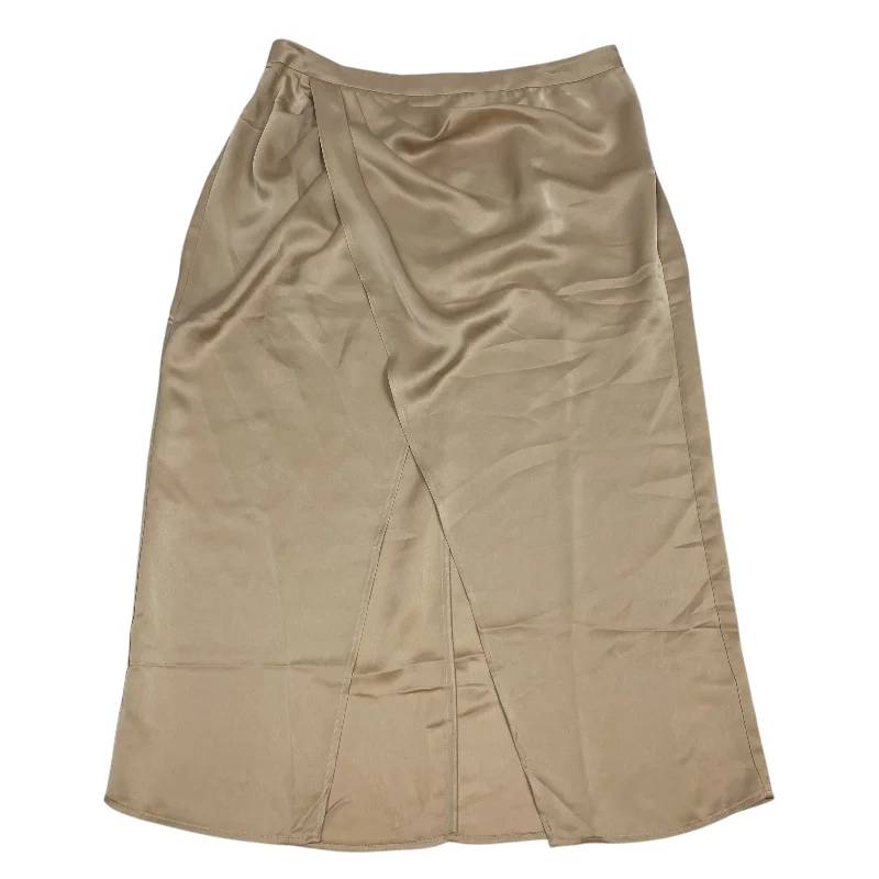 women's pleated skirtsSkirt Midi By Eloquii In Gold, Size: Xl