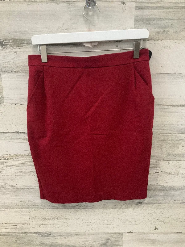 women's elastic waist skirtsSkirt Midi By Express In Red, Size: 6