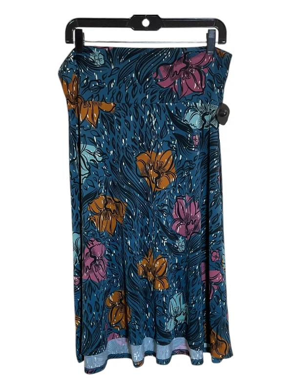 women's adventure-ready evening skirtsSkirt Midi By Lularoe In Blue, Size: L