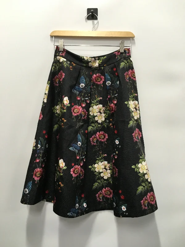 women's satin skirtsSkirt Midi By Ted Baker In Floral Print, Size: M