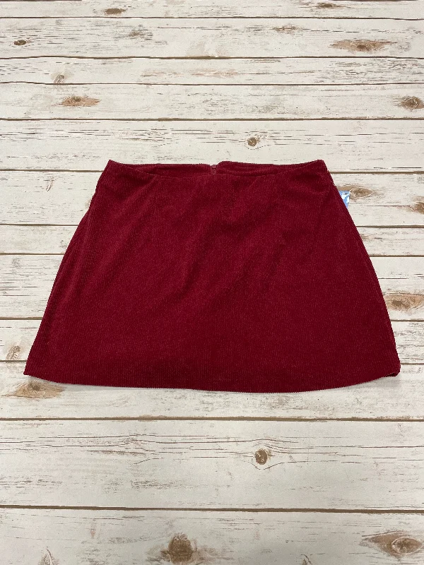 women's dressy skirtsSkirt Mini & Short By Cmf In Red, Size: L