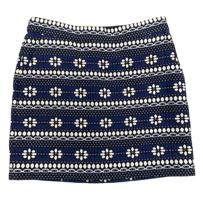 women's cool work skirtsSkirt Mini & Short By J. Crew In Blue & White, Size: 4