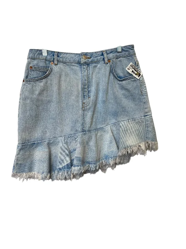 women's elastic waist skirtsSkirt Mini & Short By Top Shop In Blue Denim, Size: 10